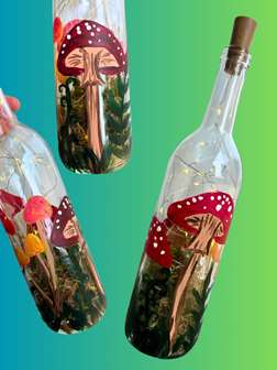 Mushroom Wine Bottle