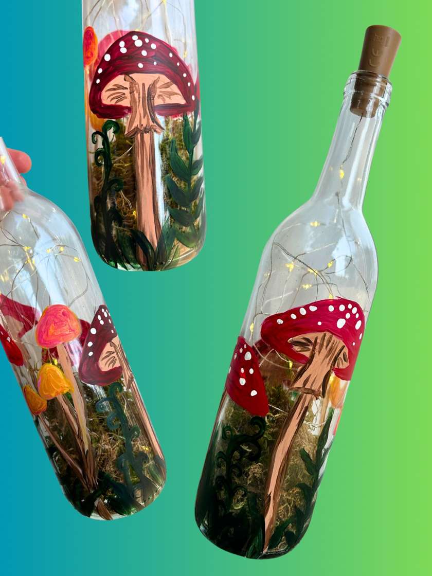 It's Craft Day: Paint a Wine bottle with Fairy Lights!