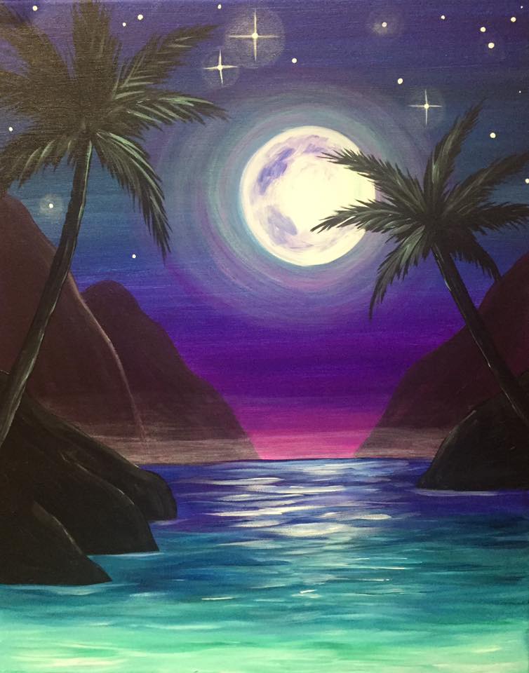 Mystic Moonlight - Pinot's Palette Painting