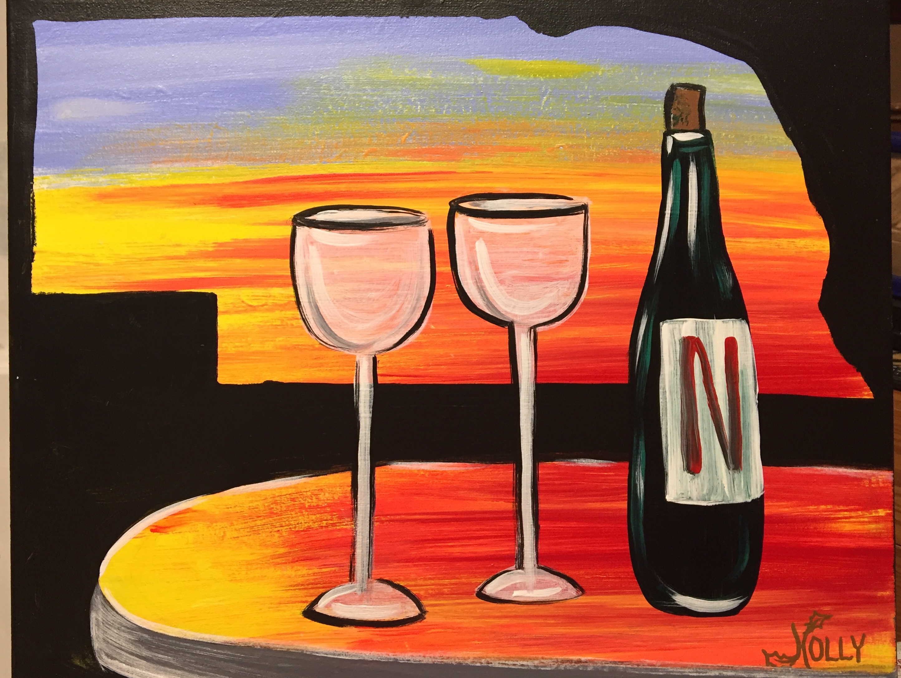 Nebraska Sunset - Pinot's Palette Painting