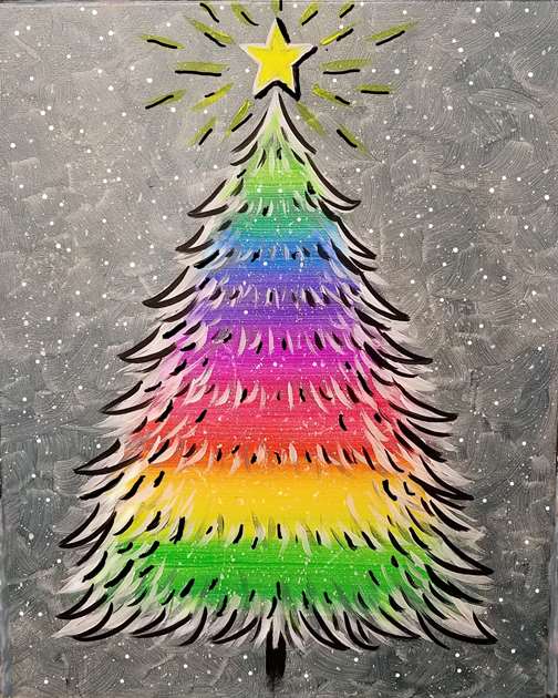 Neon Holiday Tree