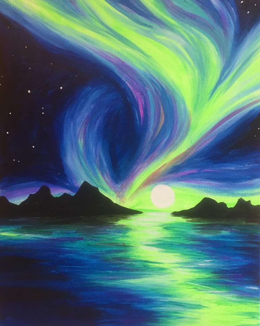 Join Us To Paint Under The Glow Of The Black Lights!!! - Pinot's Palette