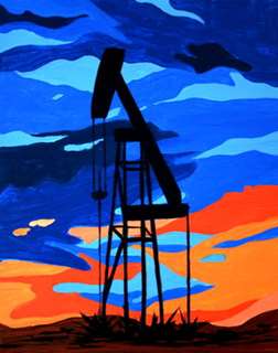 Oil Rig at Dawn