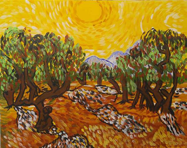 Olive Trees à la Van Gogh