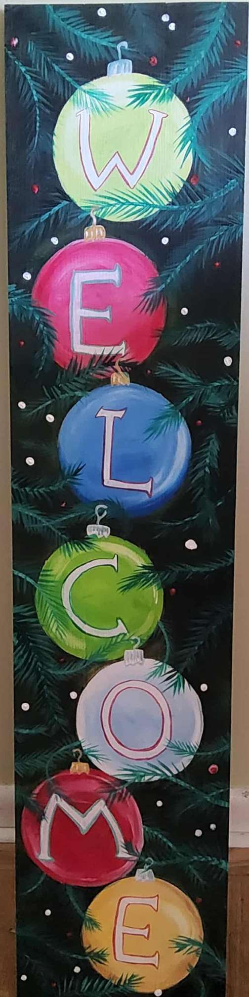 Ornament Welcome Porch Leaner