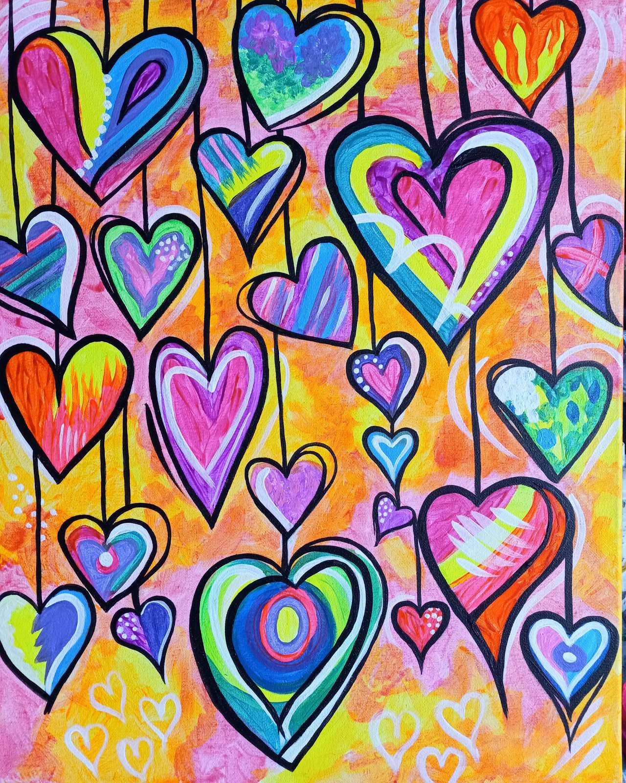 floating hearts