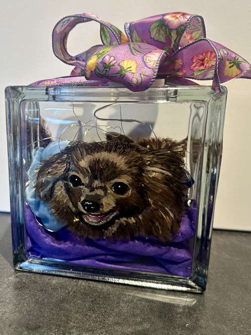 Paint Your Pet on Glass Block