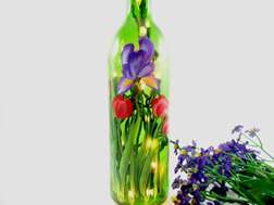 Iris Wine Bottle w/ LED Lights