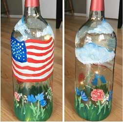 Patriotic Flower Bottle