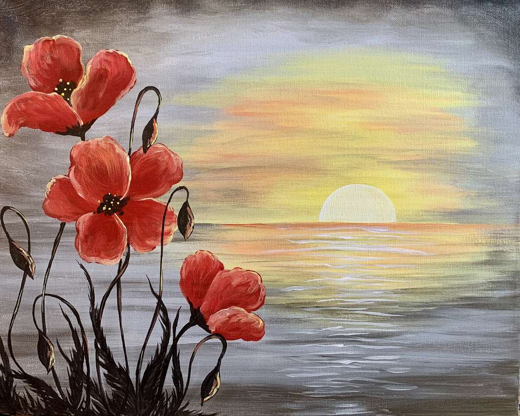 $39 Special In-Studio Event: Poppies at Sunset