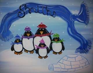 Personalized Penguin Family