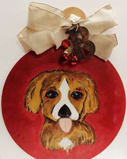 Pet Portrait: Holiday Door Ornament