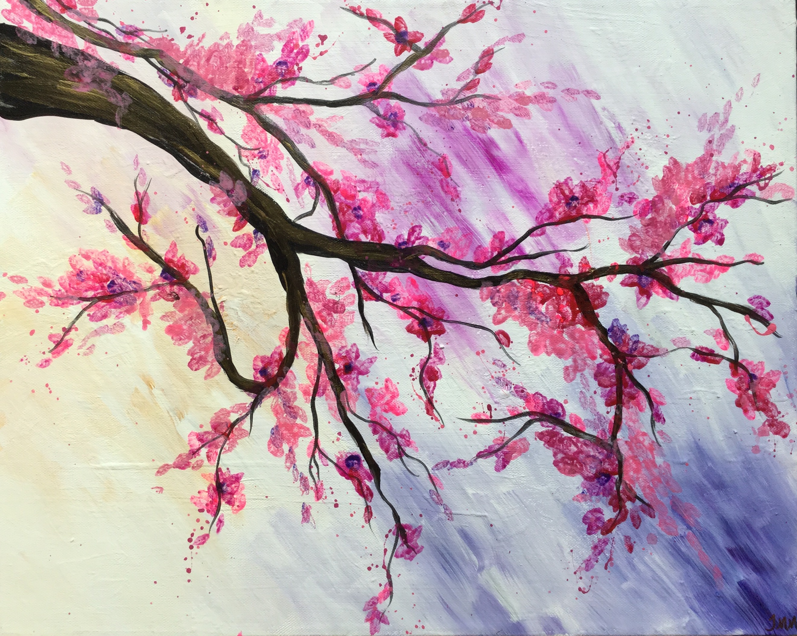 Pink Cherry Blossom Pinot s Palette Painting pink-cherry-blossom-pinot-s-palette-painting