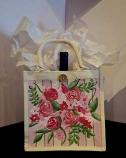 Pink Floral Lunch Tote