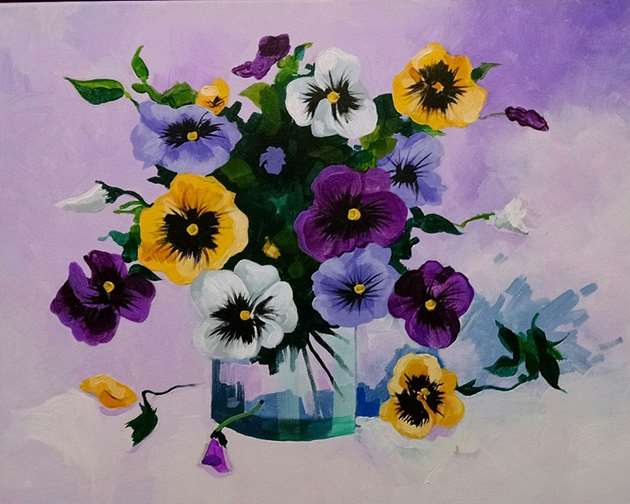 Pinot's Picturesque Pansies
