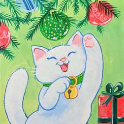 Playful Christmas Kitty 