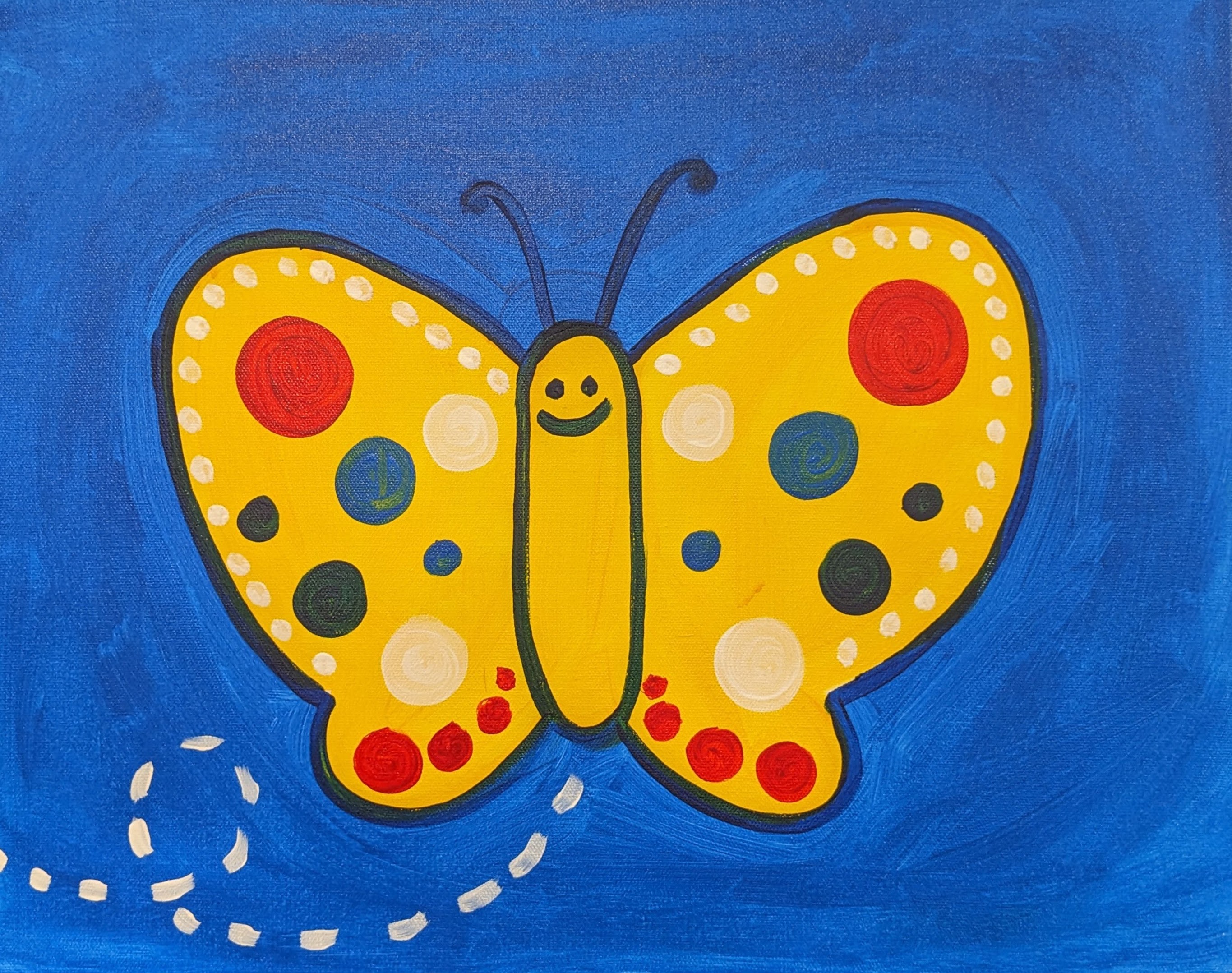 Polkadot Butterfly - Pinot's Palette Painting