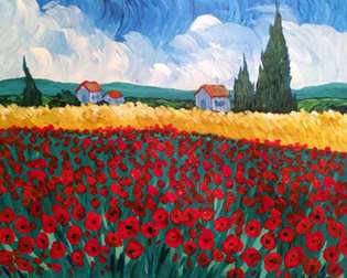 Poppies à la Van Gogh