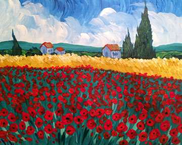 Poppies à la Van Gogh