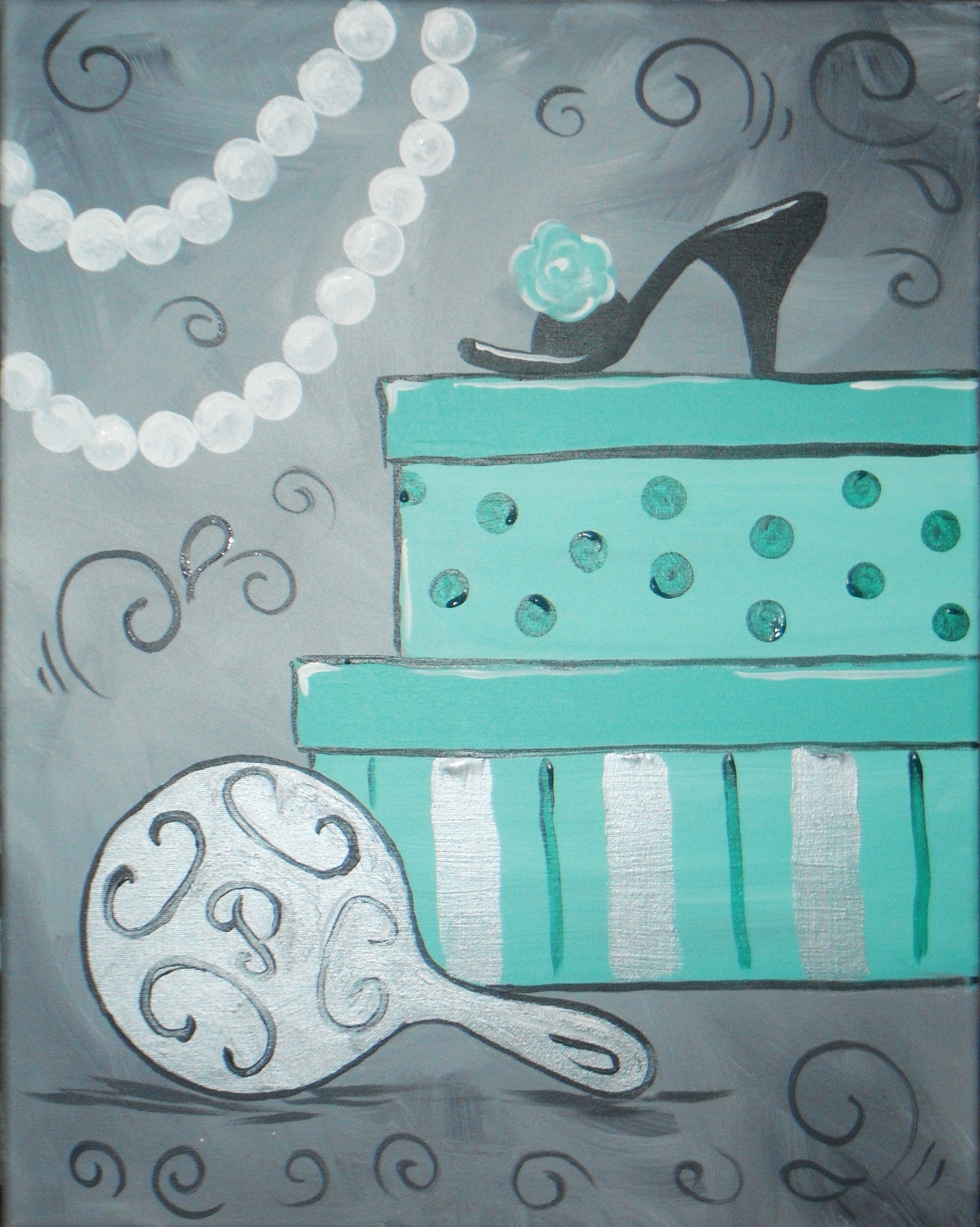 Posh and Pearls Pinot's Palette Painting