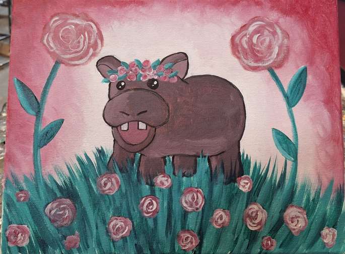 Pretty Flower Hippo