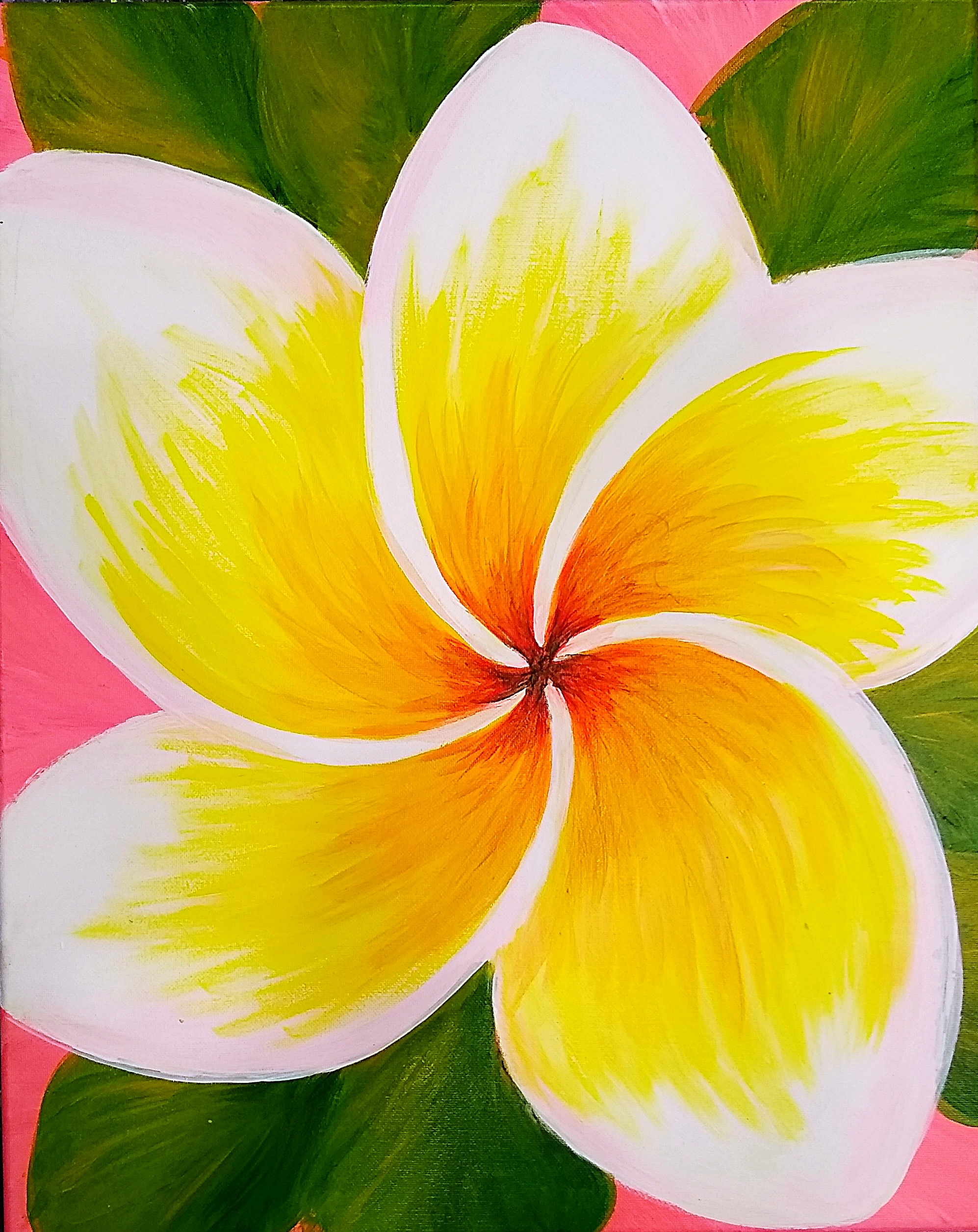 Pretty Plumeria - Pinot's Palette Painting