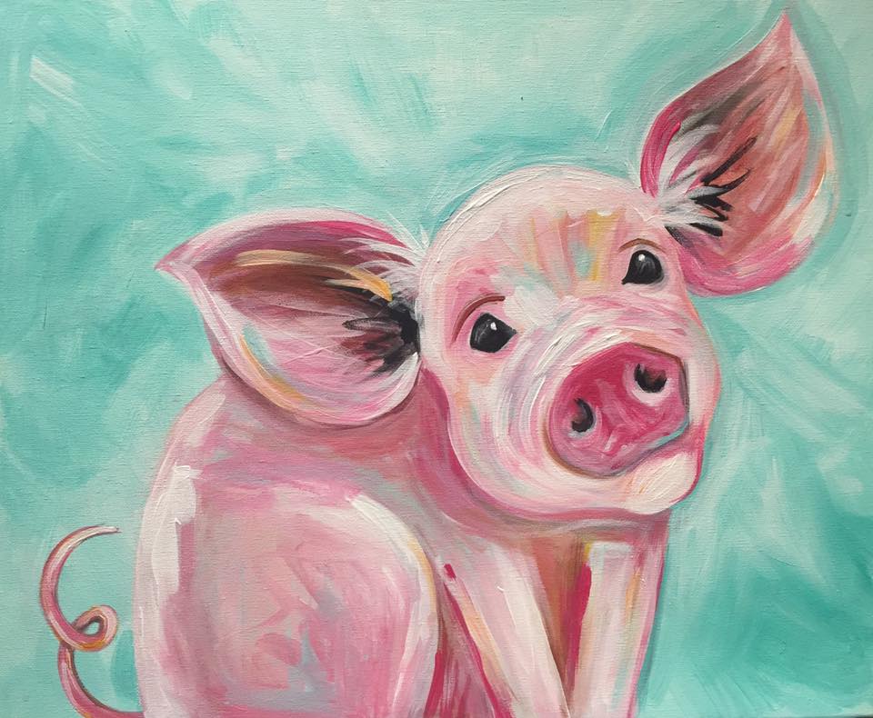 Prize Pig - Pinot's Palette Painting