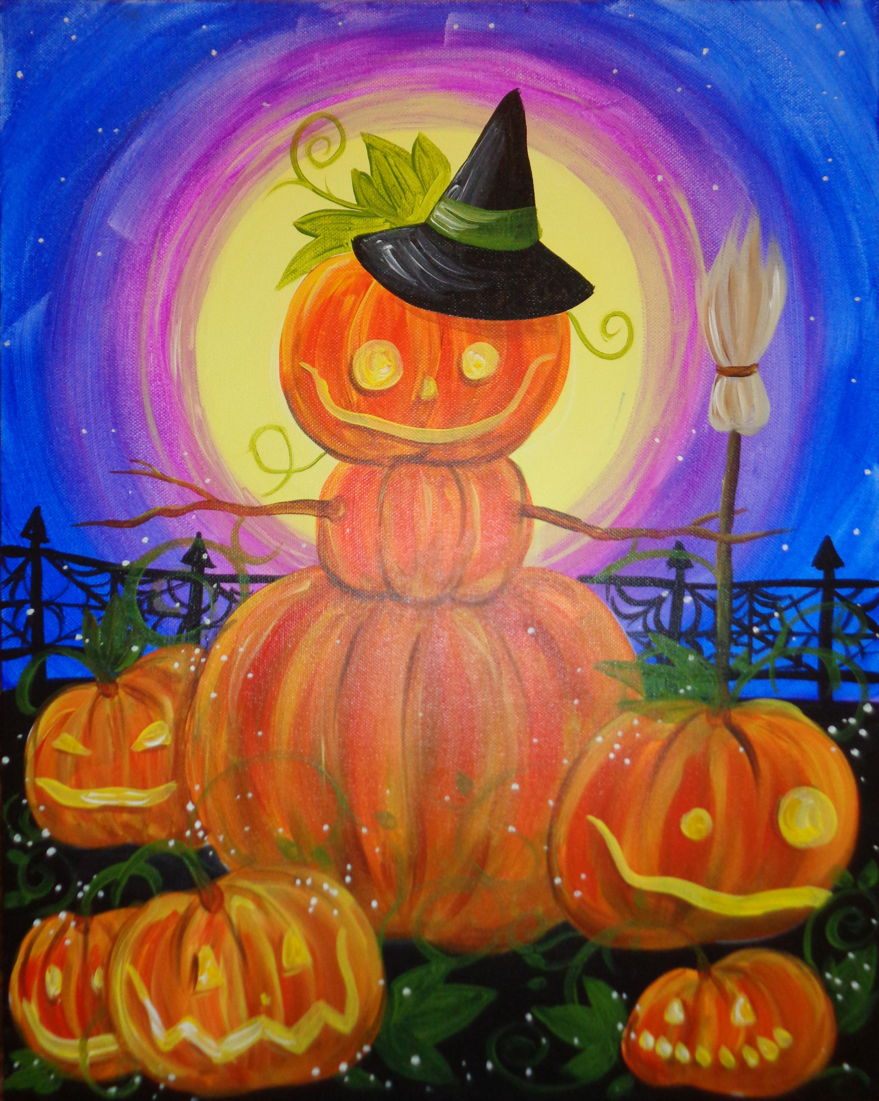 Pumpkins Rising - Pinot's Palette Painting