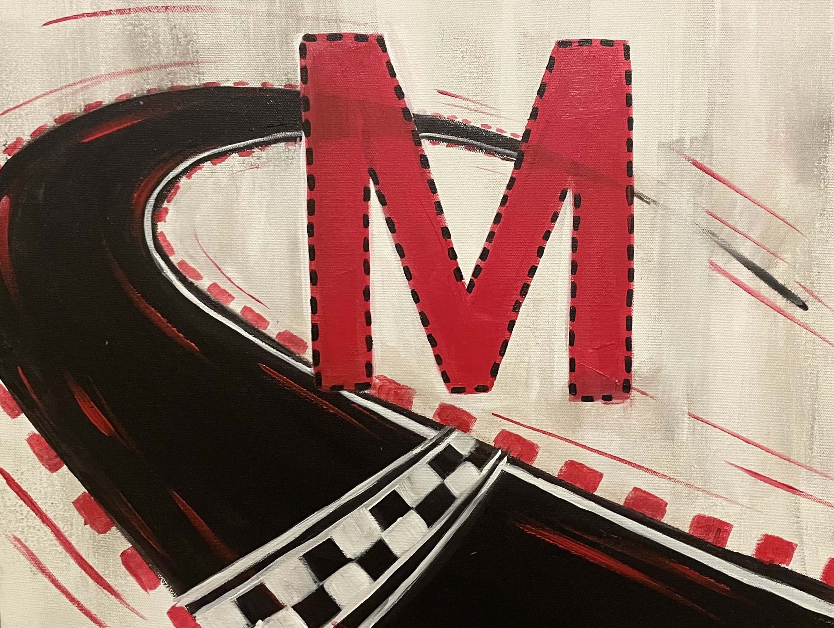 Racecar Monogram - Pinot's Palette Painting