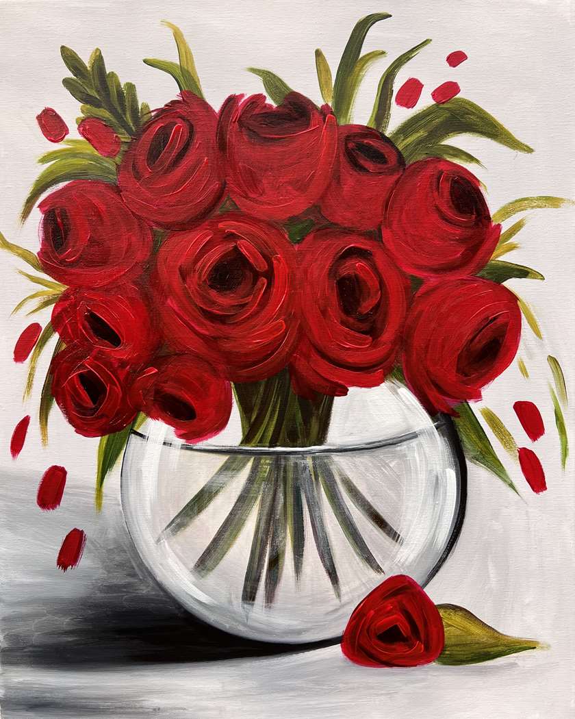 Radiant Red Roses - $2 Off Glasses Of Wine