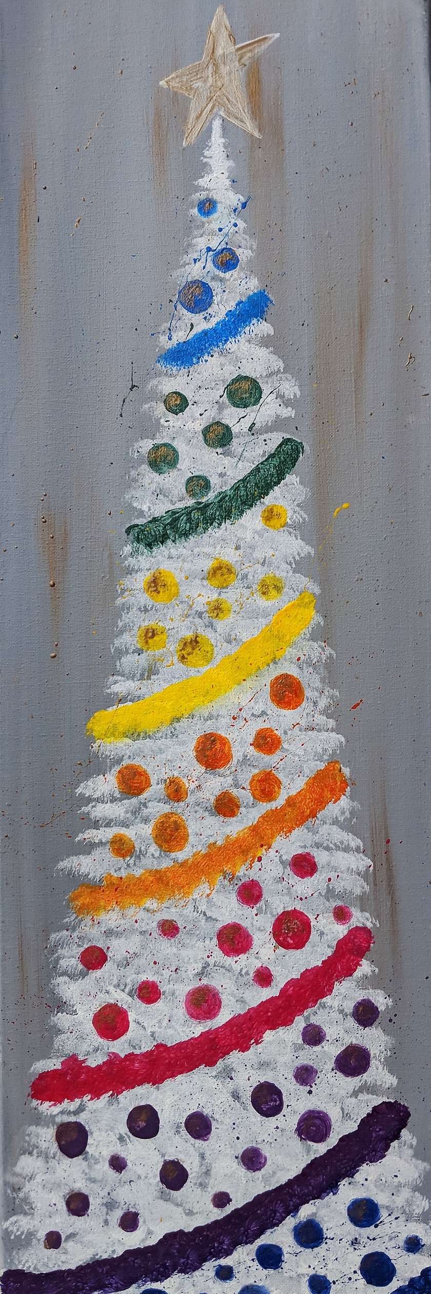 Rainbow Christmas Tree - Pinot's Palette Painting