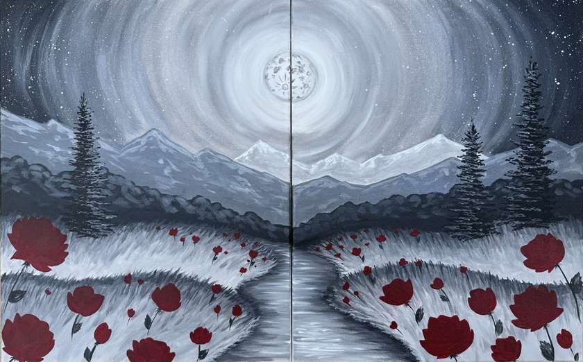 Red River Roses - Pinot's Palette Painting