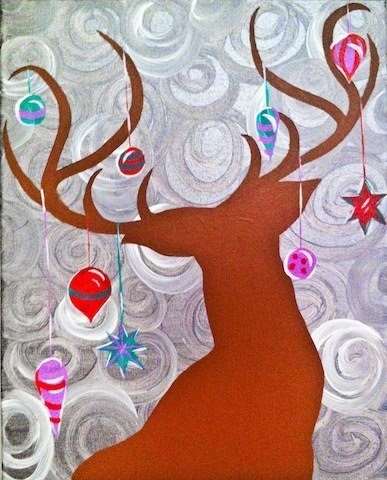 Reindeer Decor - Pinot's Palette Painting