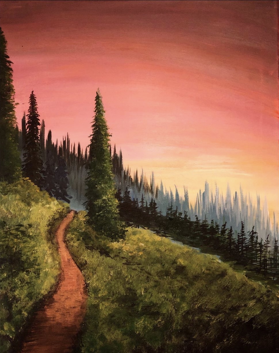 Rose Gold Hour Pinot's Palette Painting