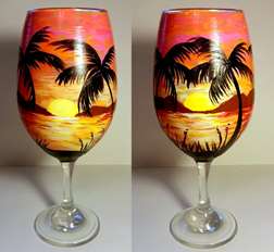 Sangria Sunset Wine Glass Class
