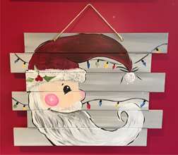 Santa on a Wooden Pallet