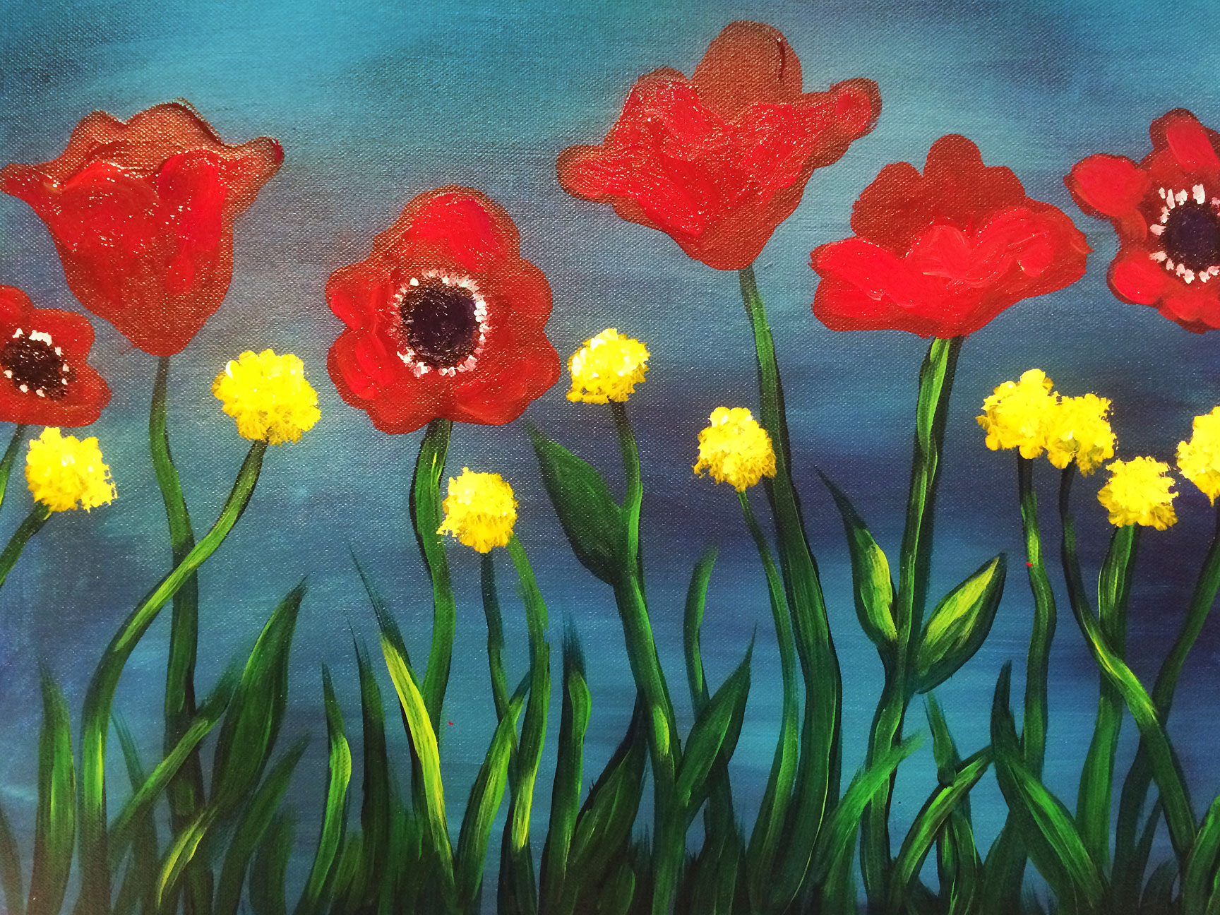 Scarlet Poppies - Pinot's Palette Painting