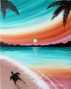 Sea Turtle Sunset