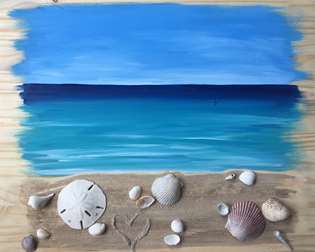 Seashells by the Seashore - Wooden Pallet