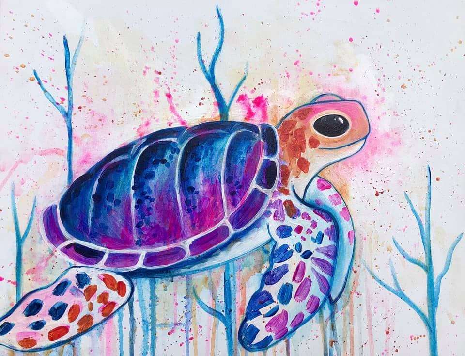 Featured image of post Easy Sea Turtle Acrylic Painting : Lots of inspiration to help you choose colors.