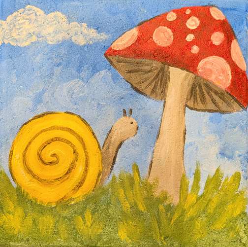 Snail Garden Stone