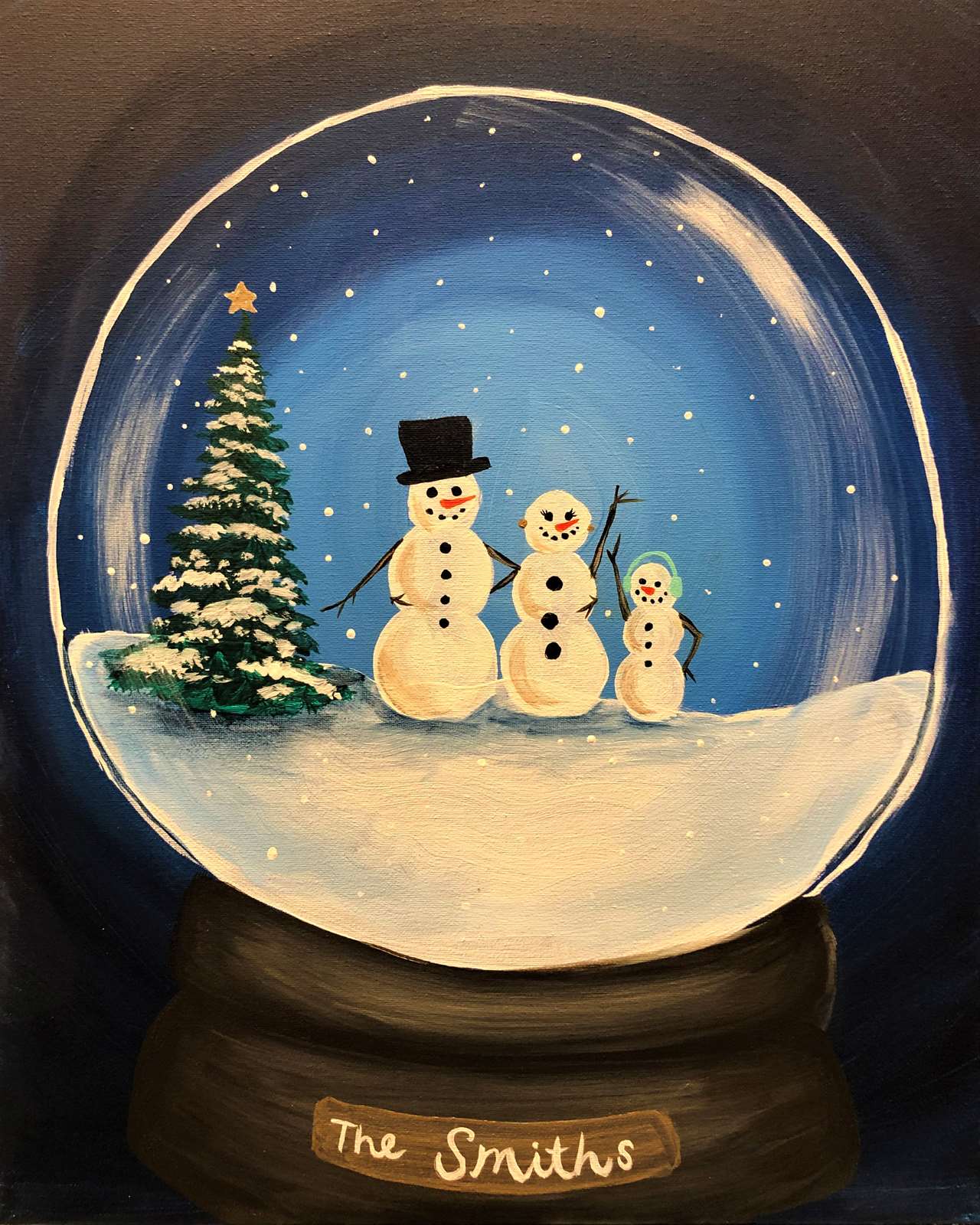 Snow Globe – Painting Tutorial – Art by Karen Wolfe