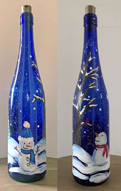 Snowman Wine Bottle