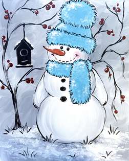 Snowman with Birdhouse