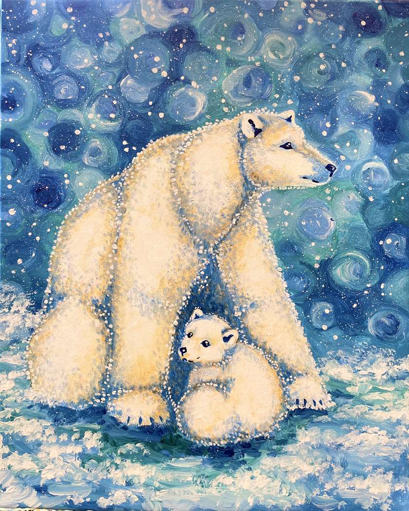 Snowy Polar Bears 