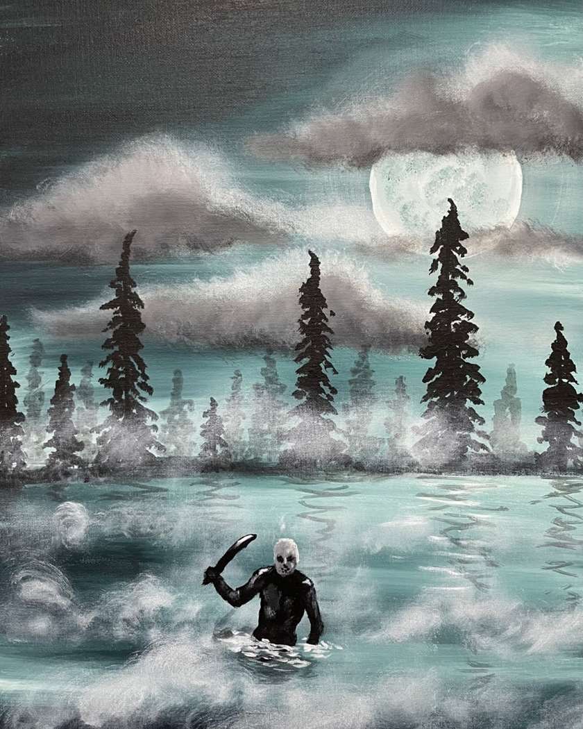 BRAND NEW PAINTING! Friday the 13th TRIVIA NIGHT!