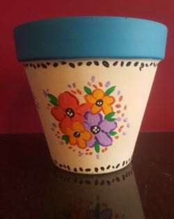 Spring Floral Flower Pot
