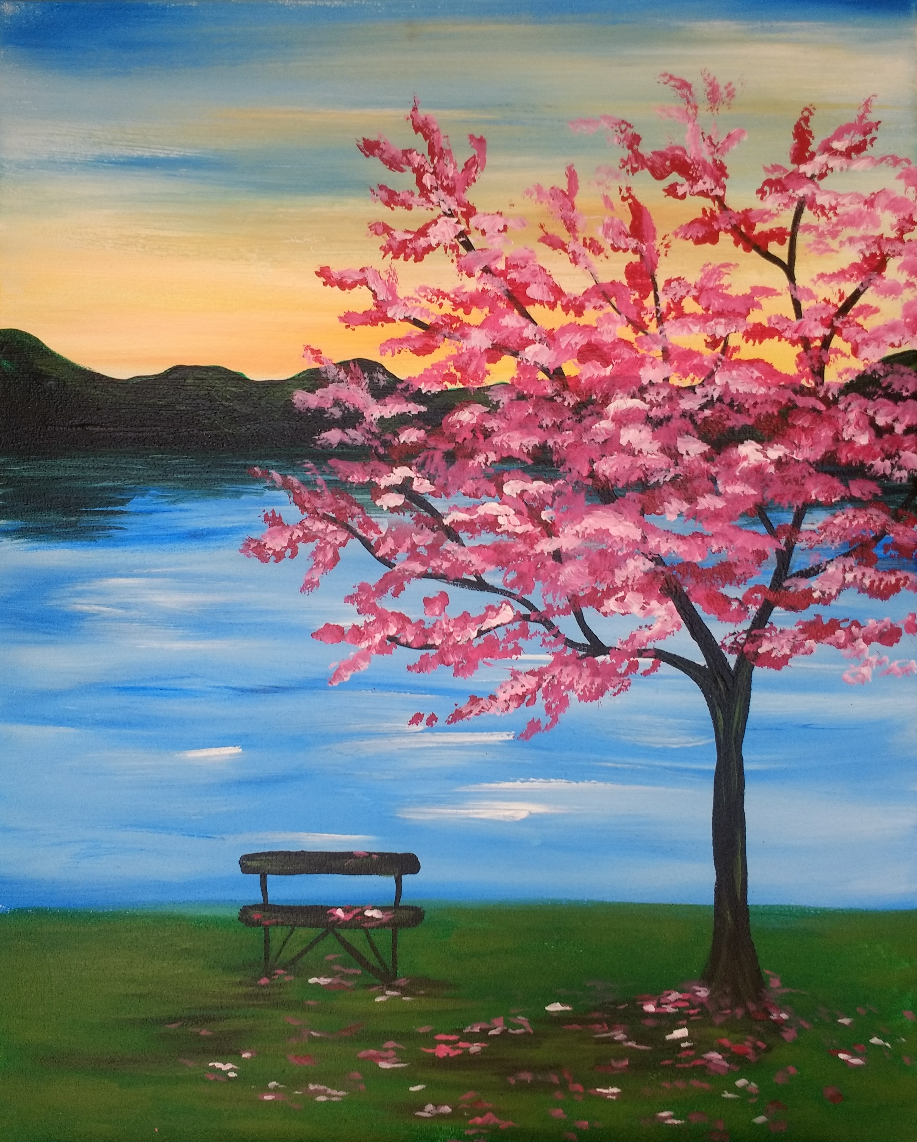 Spring Lake View - Pinot's Palette Painting