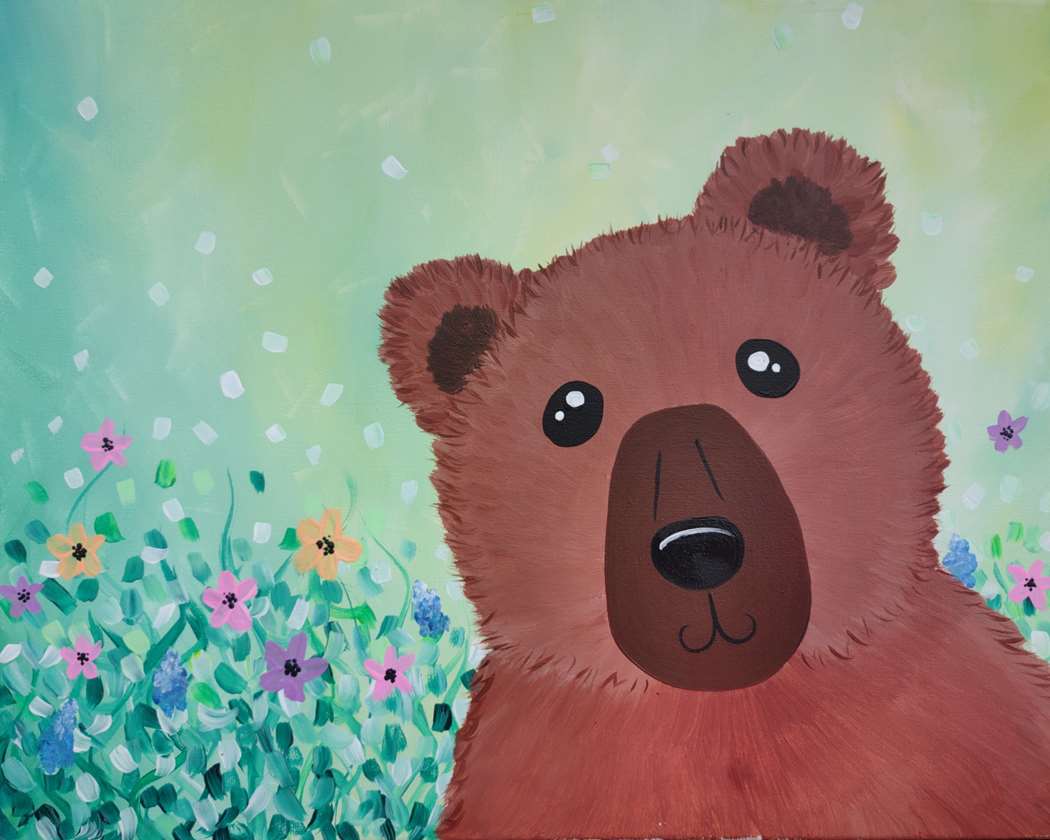 Springtime Bear Springtime Bear - Pinot's Palette Painting