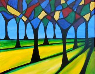 Stained Glass Trees